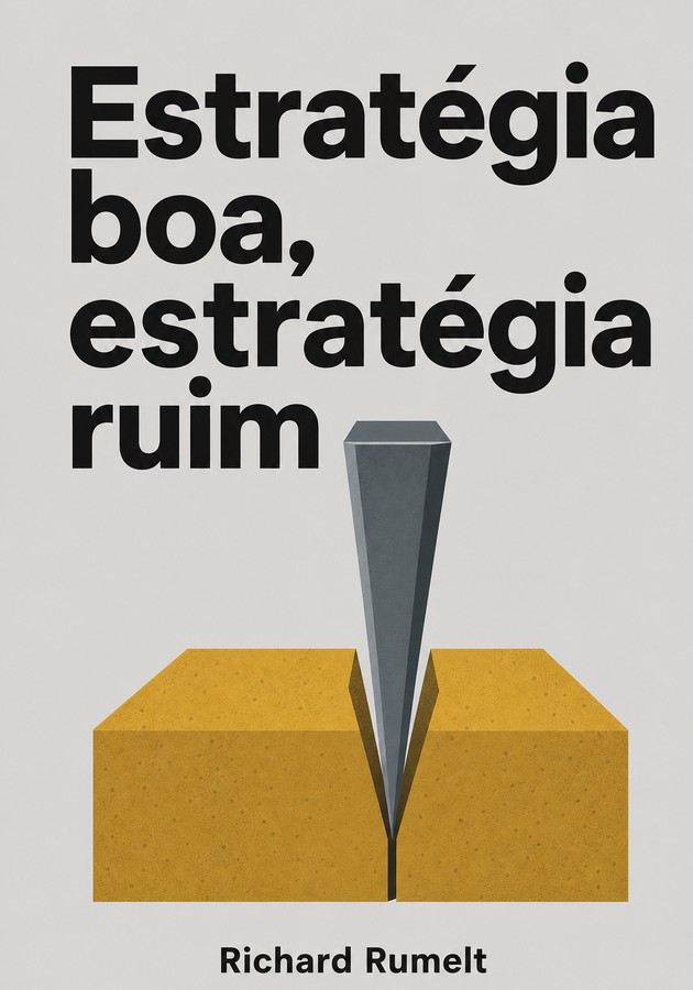 Capa do livro Estratégia boa, estratégia ruim, de Richard Rumelt — resumo e resenha crítica no 12min