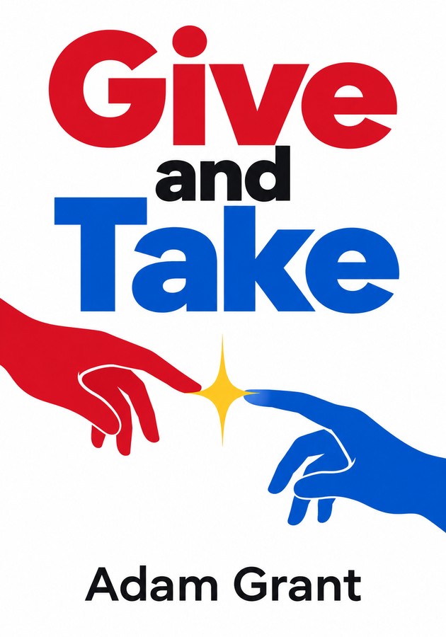 Book cover of Give and Take by Adam Grant — critical summary review on 12min