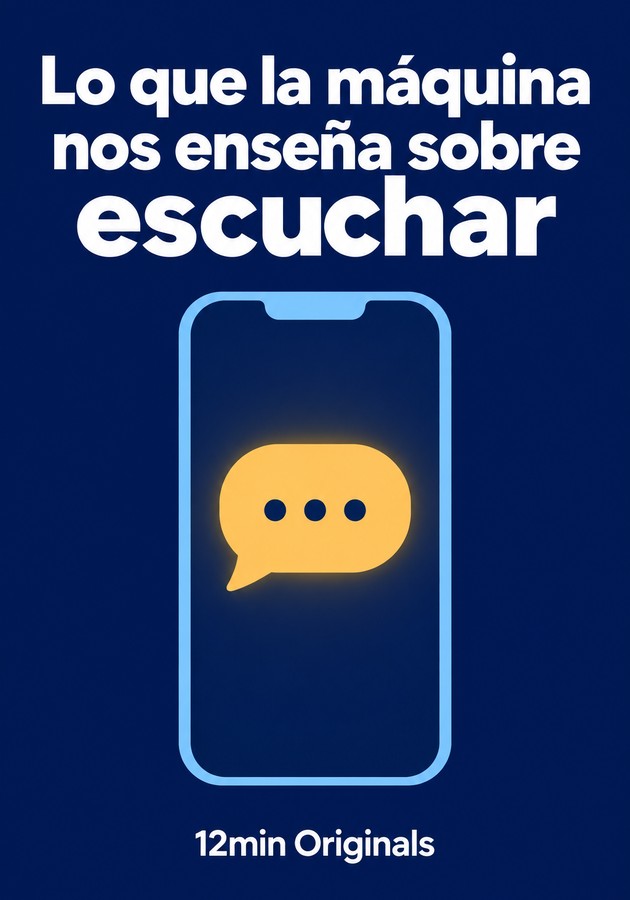 Portada del libro Lo que la máquina nos enseña sobre escuchar, de 12min Originals — resumen crítico y reseña en 12min