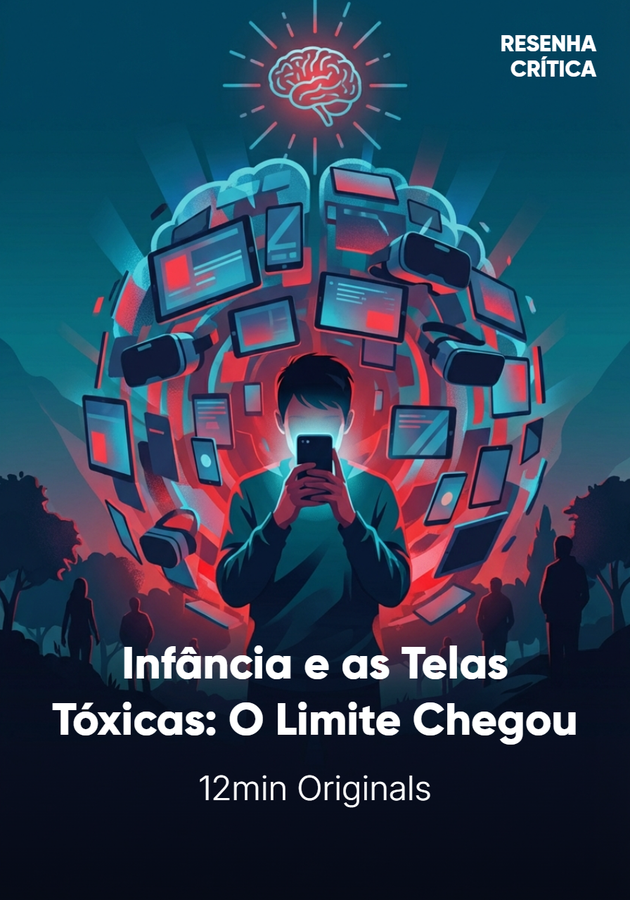 Capa do livro Infância e as Telas Tóxicas: O Limite Chegou, de 12min Originals — resumo e resenha crítica no 12min