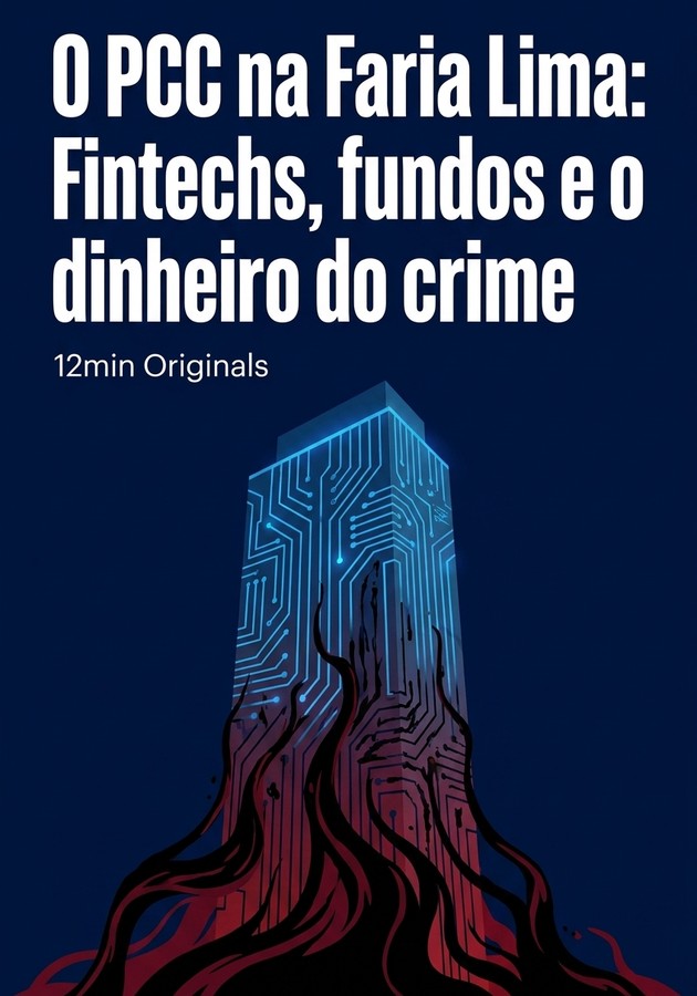 Capa do livro O PCC na Faria Lima: Fintechs, fundos e o dinheiro do crime, de 12min Originals — resumo e resenha crítica no 12min