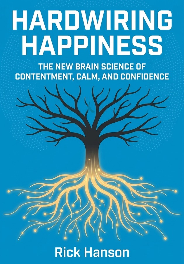 Book cover of Hardwiring Happiness by Rick Hanson — critical summary review on 12min