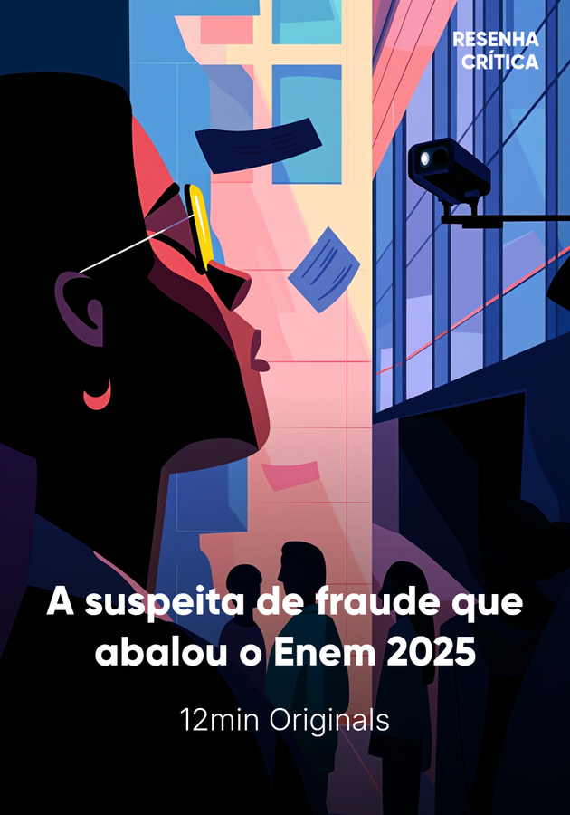 Capa do livro A suspeita de fraude que abalou o Enem 2025, de 12min Originals — resumo e resenha crítica no 12min