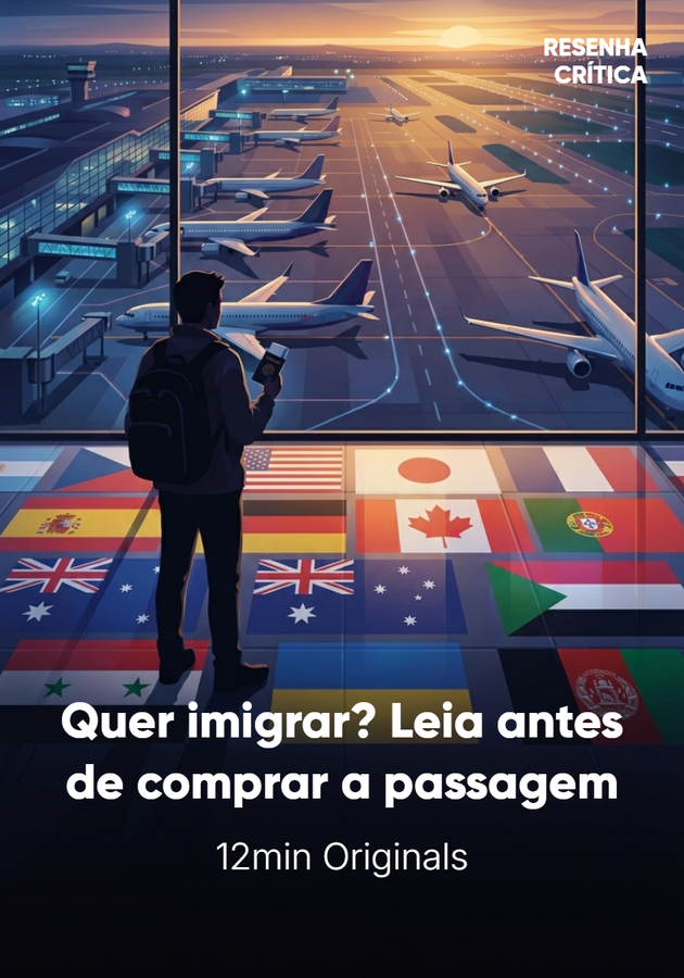 Capa do livro Quer imigrar? Leia antes de comprar a passagem, de 12min Originals — resumo e resenha crítica no 12min