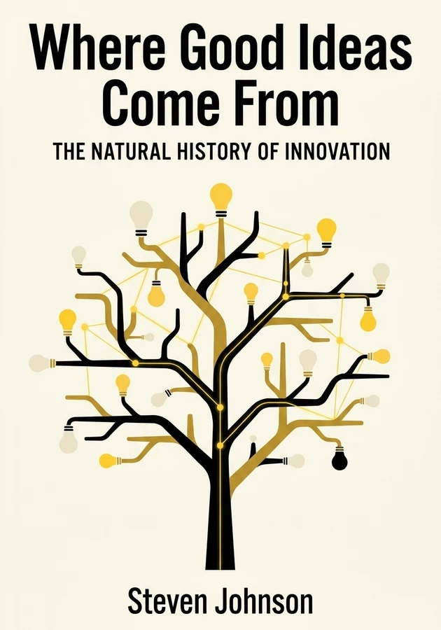 Book cover of Where Good Ideas Come From by Steven Johnson — critical summary review on 12min