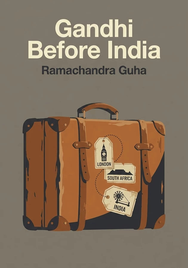 Book cover of Gandhi Before India by Ramachandra Guha — critical summary review on 12min