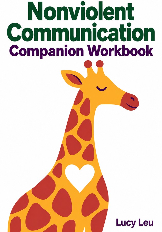 Book cover of Nonviolent Communication Companion Workbook by Lucy Leu — critical summary review on 12min