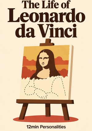 Book cover of The Life of Leonardo da Vinci by 12min Personalities — critical summary review on 12min