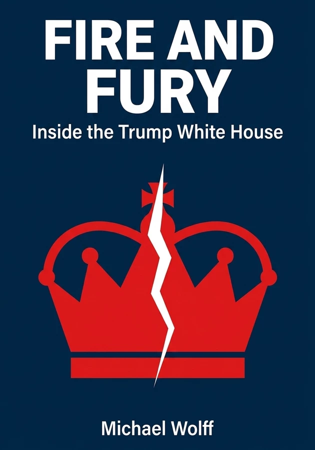 Book cover of Fire and Fury by Michael Wolff — critical summary review on 12min