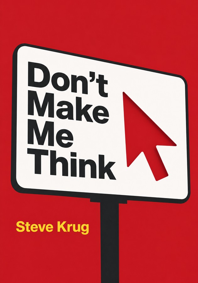 Capa do livro Don't Make Me Think, de Steve Krug — resumo e resenha crítica no 12min