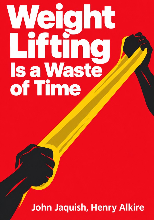 Book cover of Weight Lifting Is a Waste of Time by John Jaquish — critical summary review on 12min