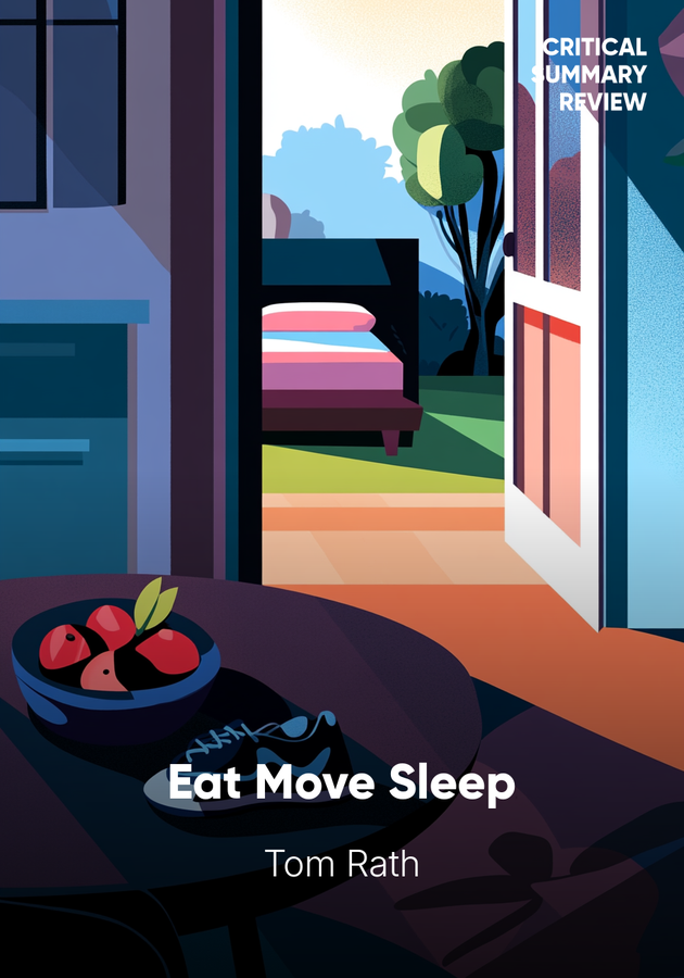 Book cover of Eat Move Sleep by Tom Rath — critical summary review on 12min