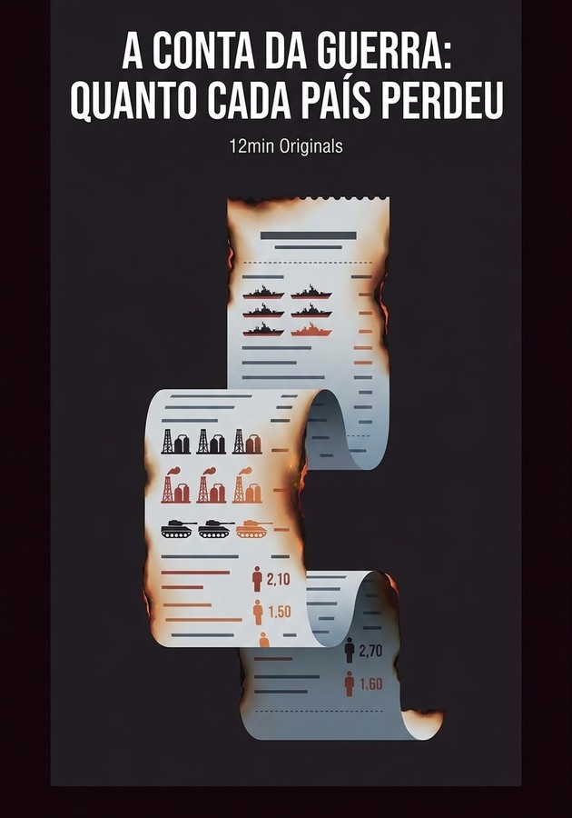 Capa do livro A conta da guerra: quanto cada país perdeu, de 12min Originals — resumo e resenha crítica no 12min