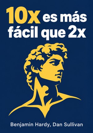 Portada del libro 10x es más fácil que 2x, de Benjamin Hardy & Dan Sullivan — resumen crítico y reseña en 12min
