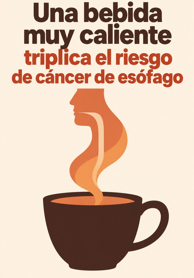 Portada del libro Una bebida muy caliente triplica el riesgo de cáncer de esófago, de 12min Originals — resumen crítico y reseña en 12min