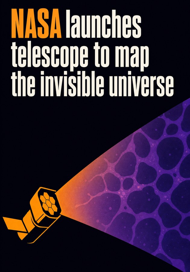 Book cover of NASA launches telescope to map the invisible universe by 12min Originals — critical summary review on 12min