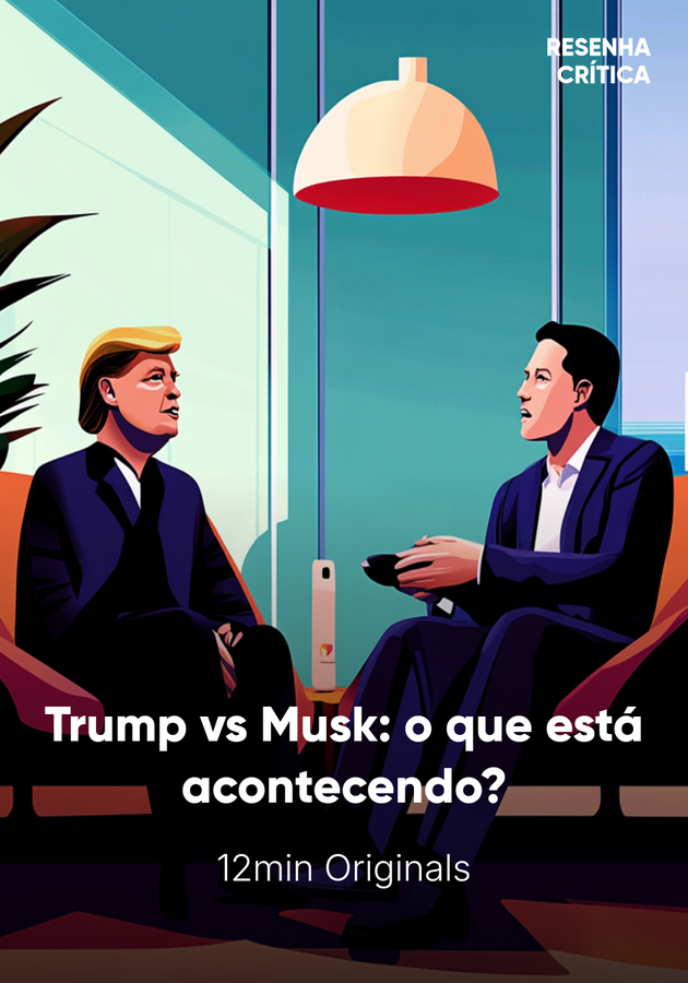 Capa do livro Trump vs Musk: o que está acontecendo?, de 12min Originals — resumo e resenha crítica no 12min
