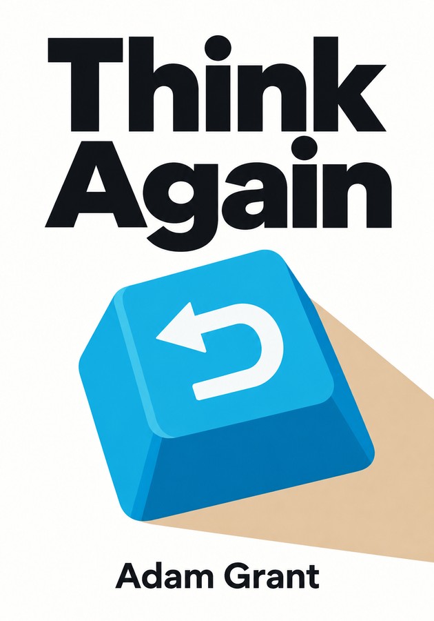 Book cover of Think Again by Adam Grant — critical summary review on 12min