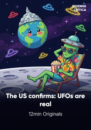 Book cover of The US confirms: UFOs are real by 12min Originals — critical summary review on 12min