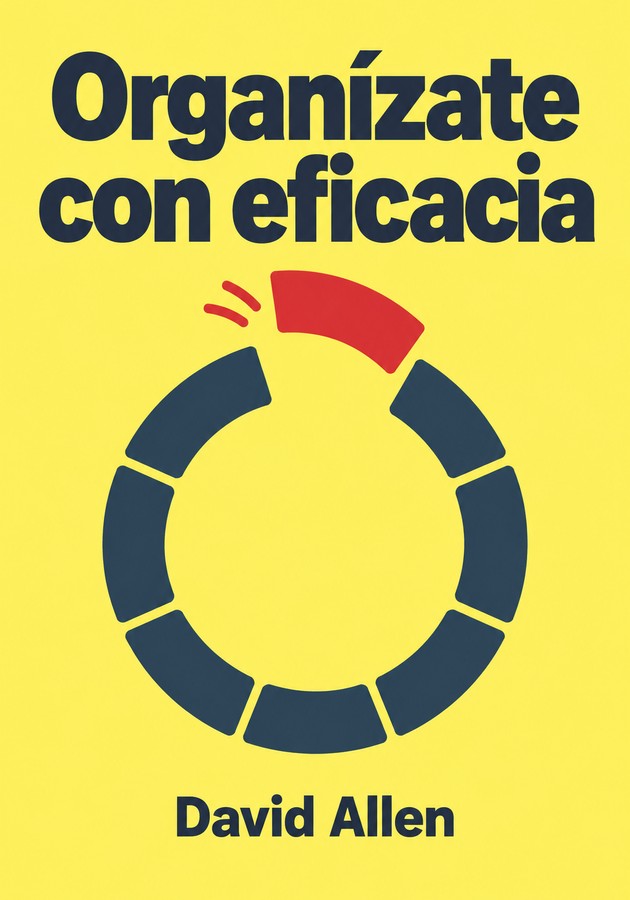 Portada del libro Organízate con eficacia, de David Allen — resumen crítico y reseña en 12min