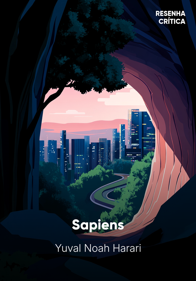 Book cover of Sapiens by Yuval Noah Harari — critical summary review on 12min