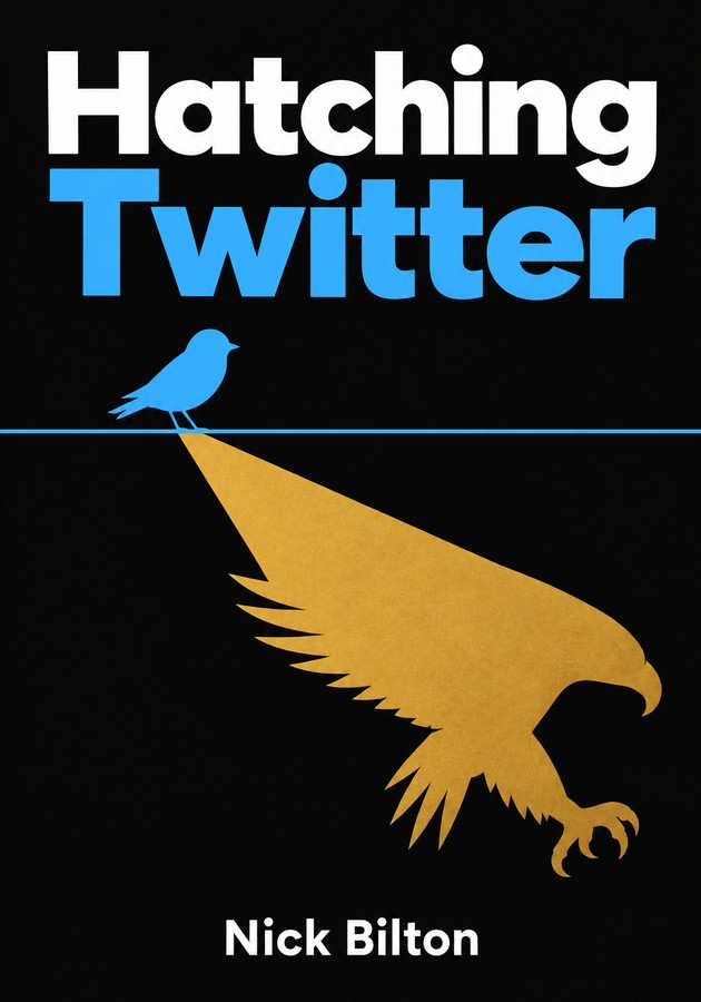 Book cover of Hatching Twitter by Nick Bilton — critical summary review on 12min