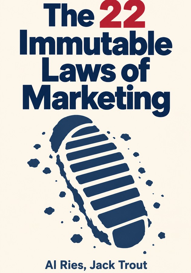 Book cover of The 22 Immutable Laws of Marketing by Al Ries & Jack Trout — critical summary review on 12min