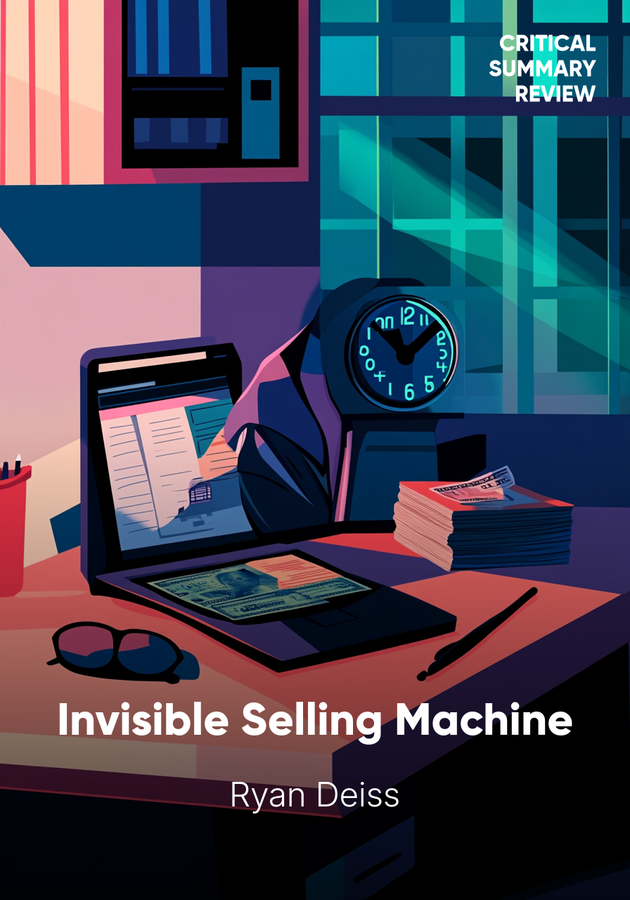 Book cover of Invisible Selling Machine by Ryan Deiss — critical summary review on 12min