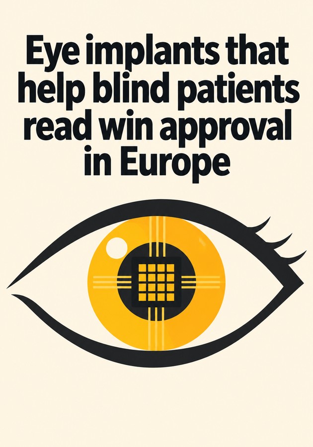Book cover of Eye implants that help blind patients read win approval in Europe by 12min Originals — critical summary review on 12min