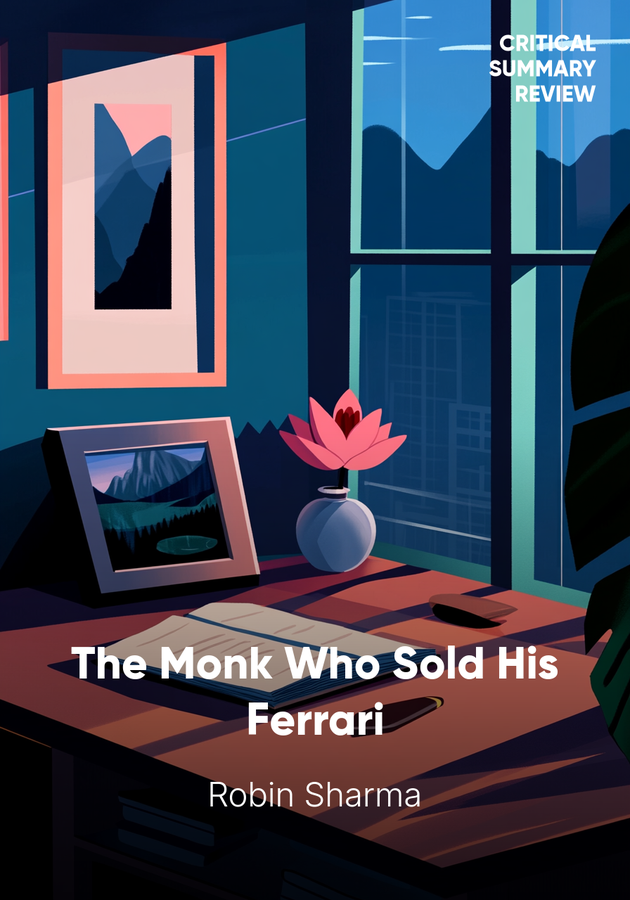 Book cover of The Monk Who Sold His Ferrari by Robin Sharma — critical summary review on 12min