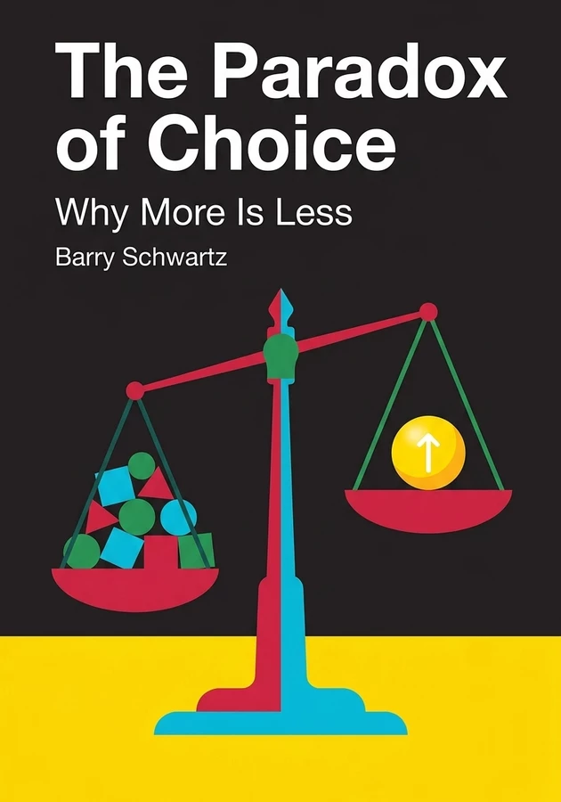 Book cover of The Paradox of Choice by Barry Schwartz — critical summary review on 12min