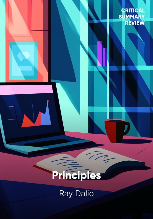 Book cover of Principles by Ray Dalio — critical summary review on 12min