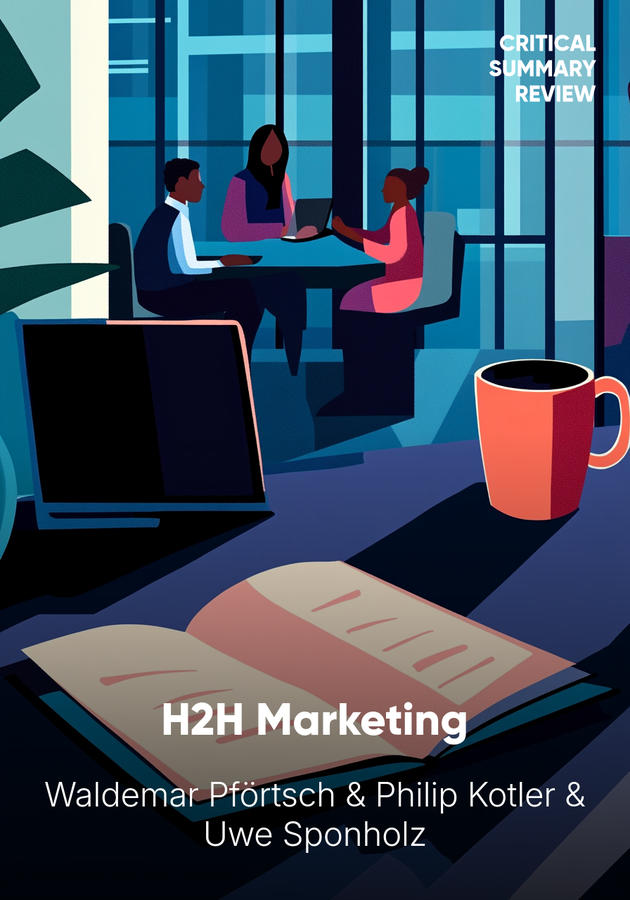 Book cover of H2H Marketing by Waldemar Pförtsch & Uwe Sponholz & Philip Kotler — critical summary review on 12min
