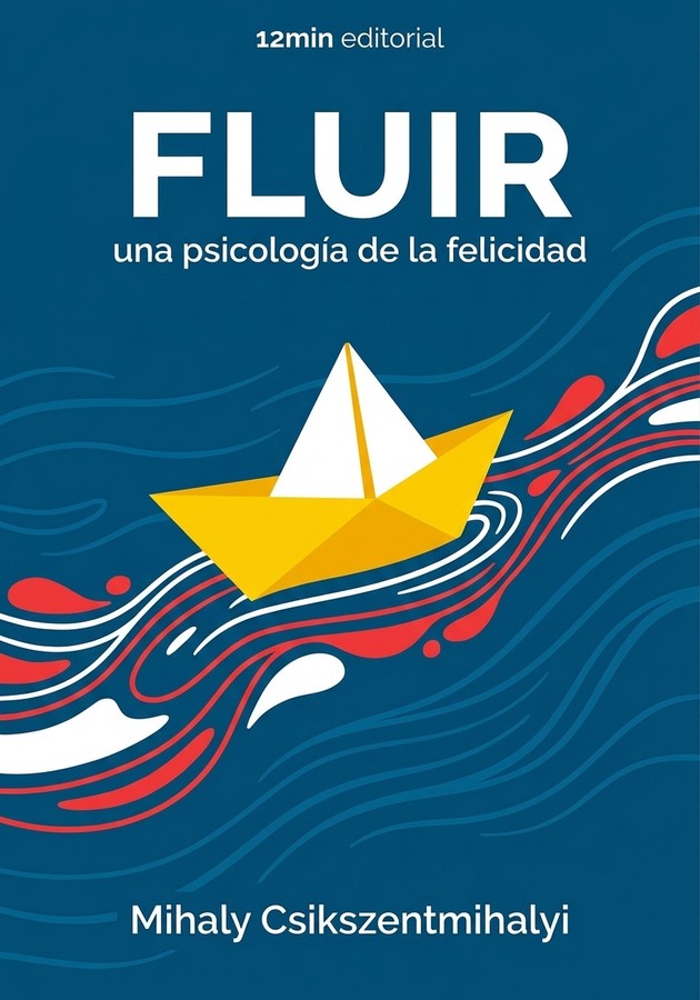 Portada del libro Fluir: una psicología de la felicidad, de Mihaly Csikszentmihalyi — resumen crítico y reseña en 12min