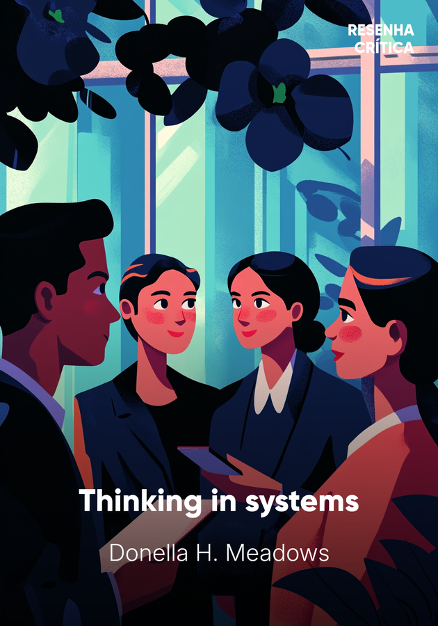 Capa do livro Thinking in systems, de Donella H. Meadows — resumo e resenha crítica no 12min