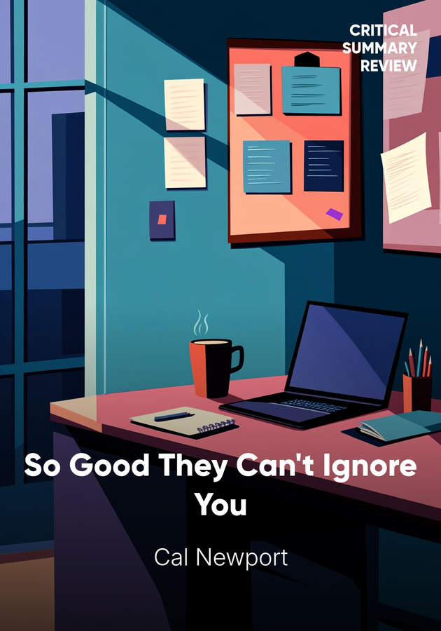Book cover of So Good They Can't Ignore You by Cal Newport — critical summary review on 12min