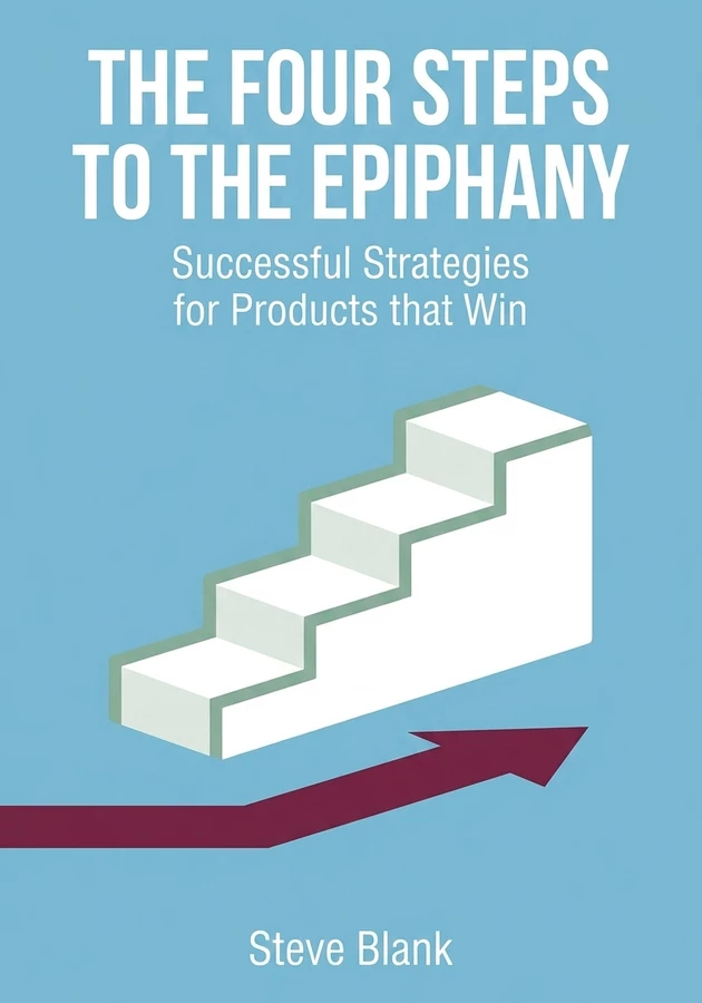Book cover of The Four Steps to the Epiphany by Steve Blank — critical summary review on 12min