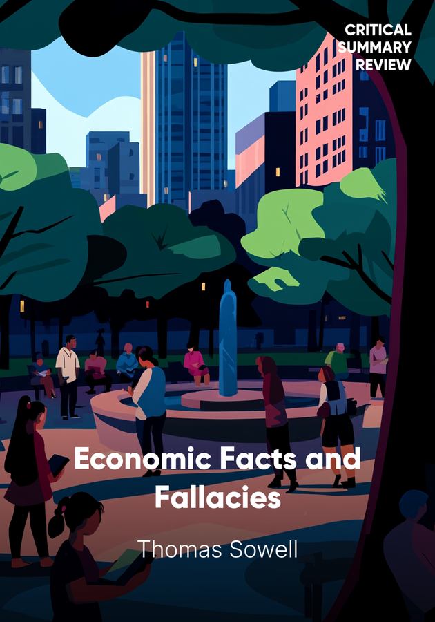 Book cover of Economic Facts and Fallacies by Thomas Sowell — critical summary review on 12min