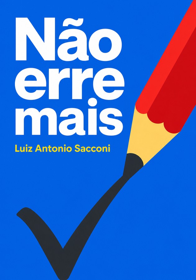 Capa do livro Não erre mais, de Luiz Antonio Sacconi — resumo e resenha crítica no 12min