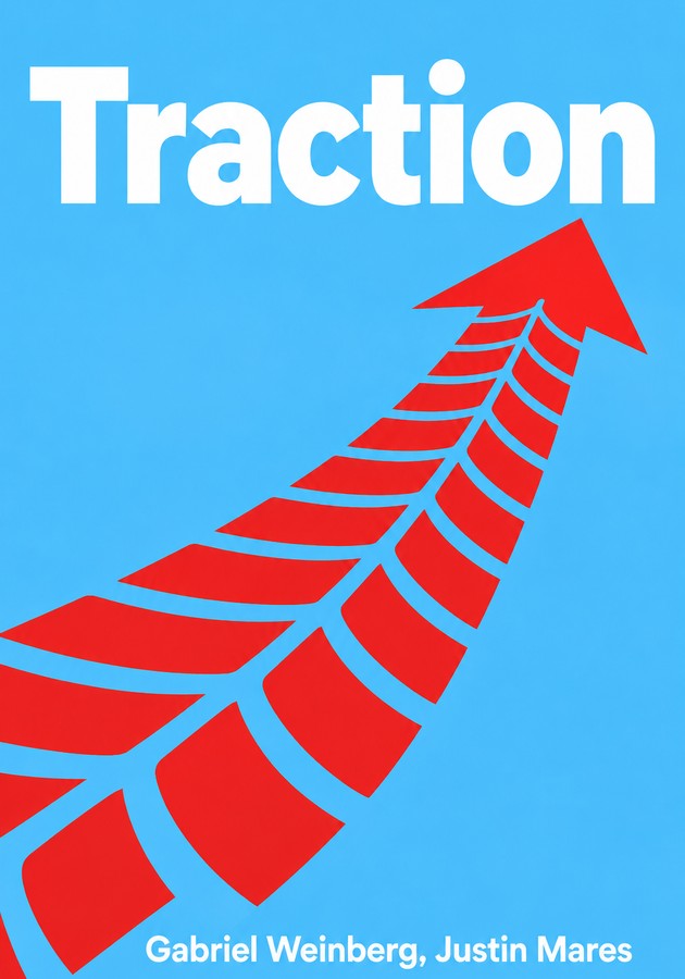Portada del libro Traction, de Gabriel Weinberg & Justin Mares — resumen crítico y reseña en 12min