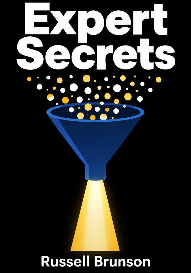 Book cover of Expert Secrets by Russell Brunson — critical summary review on 12min