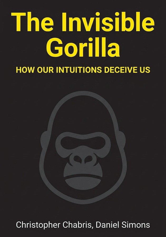 Book cover of The Invisible Gorilla by Daniel Simons — critical summary review on 12min