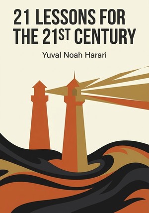 Book cover of 21 Lessons for the 21st Century by Yuval Noah Harari — critical summary review on 12min