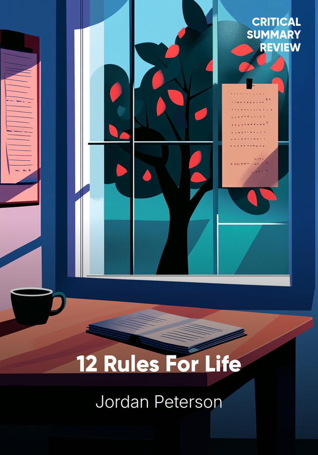 Book cover of 12 Rules For Life by Jordan Peterson — critical summary review on 12min