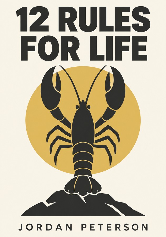 Book cover of 12 Rules For Life by Jordan Peterson — critical summary review on 12min