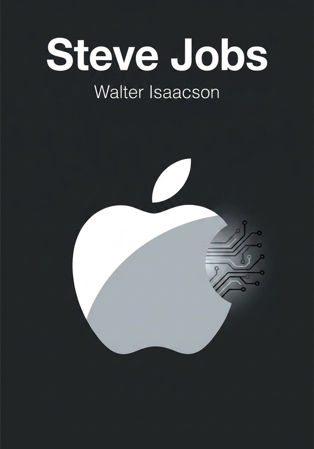 Book cover of Steve Jobs by Walter Isaacson — critical summary review on 12min