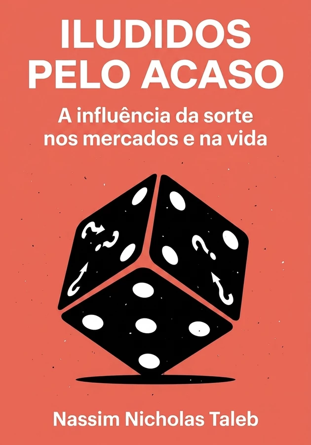 Capa do livro Iludidos pelo acaso, de Nassim Nicholas Taleb — resumo e resenha crítica no 12min