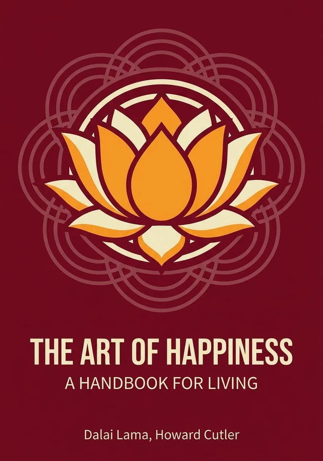 Book cover of The Art of Happiness by Dalai Lama — critical summary review on 12min