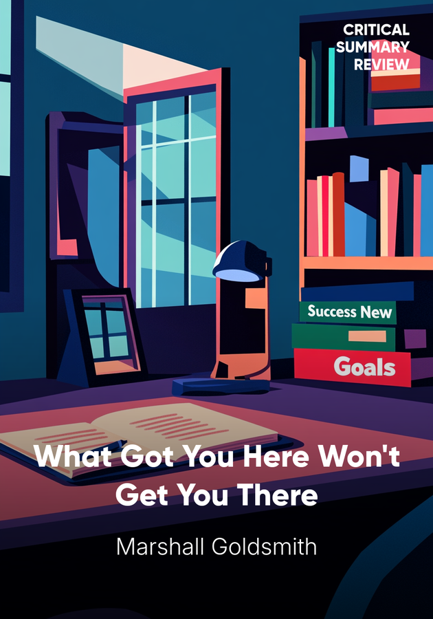 Book cover of What Got You Here Won't Get You There by Marshall Goldsmith — critical summary review on 12min