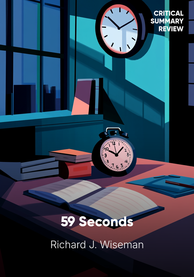 Book cover of 59 Seconds by Richard J. Wiseman — critical summary review on 12min